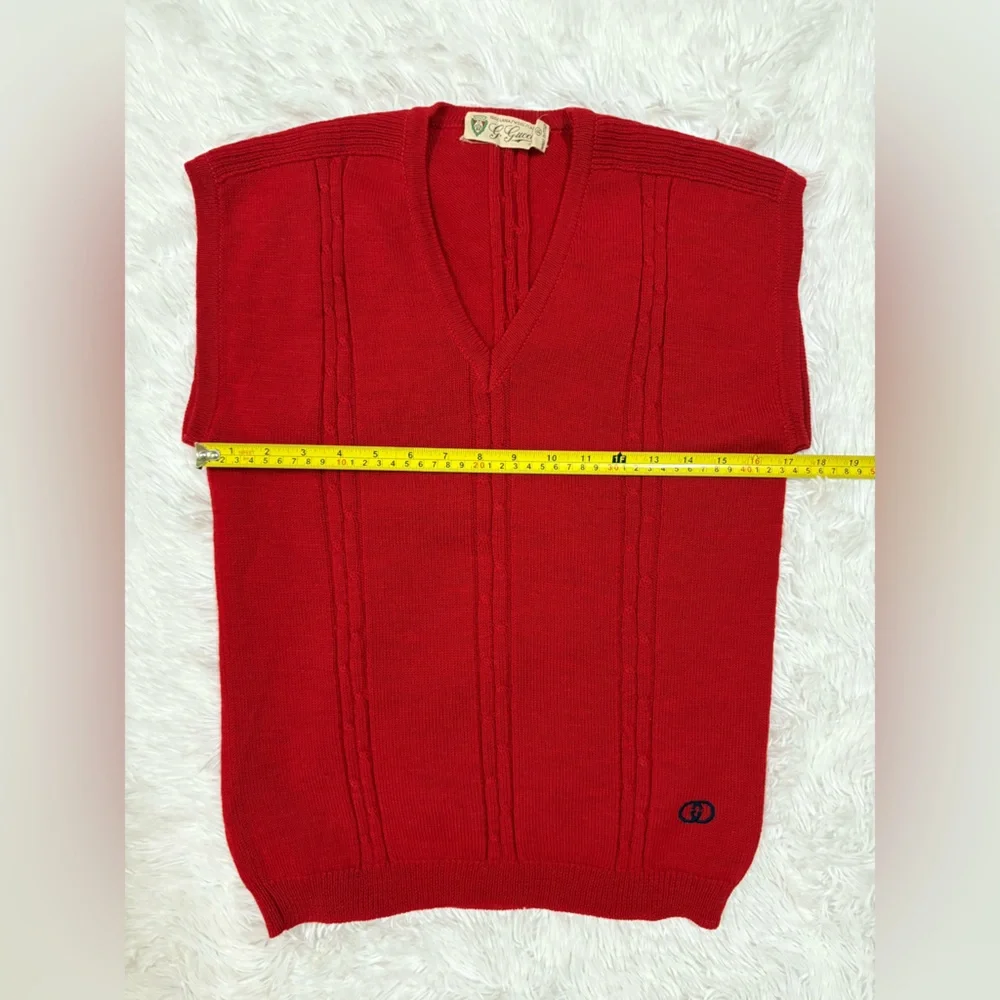 Gucci V-Neck Red Sweater Vest